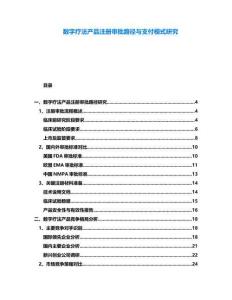 數(shù)字療法產(chǎn)品注冊審批路徑與支付模式研究