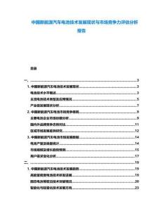 中國新能源汽車電池技術發展現狀與市場競爭力評估分析報告