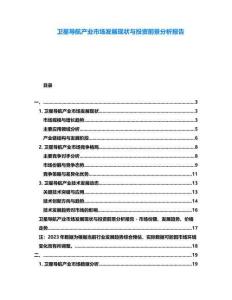 衛星導航產業市場發展現狀與投資前景分析報告