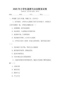 2025年小學生道德與法治教育試卷