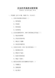 企業(yè)的靈魂是試題答案