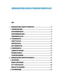 建筑保溫材料用防火塑料粒子市場滲透率與政策紅利分析