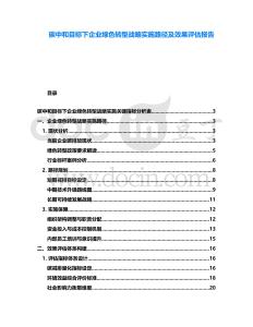 碳中和目標下企業(yè)綠色轉(zhuǎn)型戰(zhàn)略實施路徑及效果評估報告