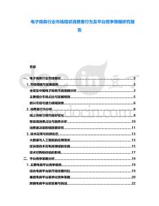 電子商務行業市場現狀消費者行為及平臺競爭策略研究報告