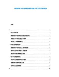 中國鈣鈦礦光伏組件商業化量產可行性分析報告