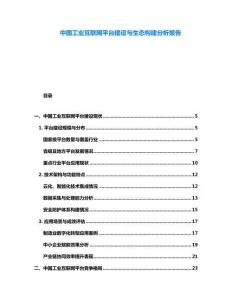 中國工業互聯網平臺建設與生態構建分析報告