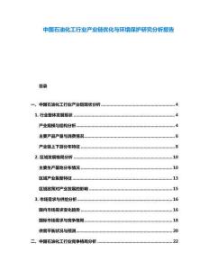 中國石油化工行業產業鏈優化與環境保護研究分析報告