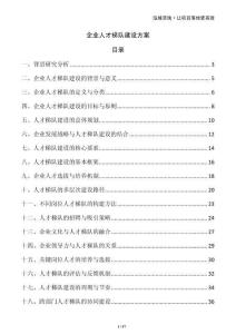 企業(yè)人才梯隊(duì)建設(shè)方案