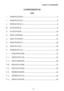 公司采購流程監(jiān)控方案
