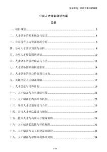 公司人才儲備建設(shè)方案