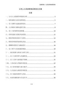 公司人力資源管理流程優(yōu)化方案