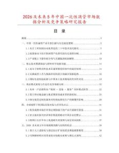 2026及未來5年中國一次性滴管市場數(shù)據分析及競爭策略研究報告