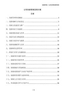 公司創(chuàng)新管理流程方案