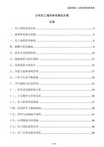 公司員工福利體系建設(shè)方案