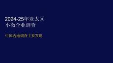 2024-25年亞太區(qū)小微企業(yè)調(diào)查