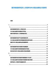 塞爾維亞數(shù)字經(jīng)濟人才培養(yǎng)與中小微企業(yè)孵化計劃研究