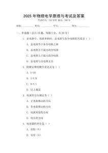 2025年物理電學(xué)原理與考試及答案