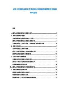 威爾士印刷機械行業(yè)市場供需狀況發(fā)展路徑前景評估規(guī)劃研究報告