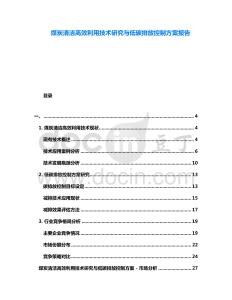 煤炭清潔高效利用技術研究與低碳排放控制方案報告