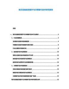 制冷設(shè)備能效提升與冷媒替代技術(shù)研究報告