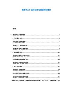 美妆代工厂选择标准与质量控制体系