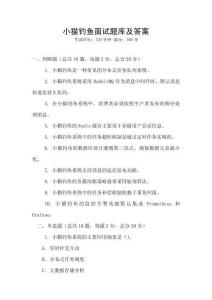 小貓釣魚面試題庫及答案