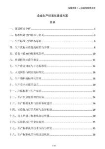 企業(yè)生產(chǎn)標(biāo)準(zhǔn)化建設(shè)方案