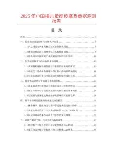 2025年中國捶擊揉捏按摩墊數(shù)據(jù)監(jiān)測報告