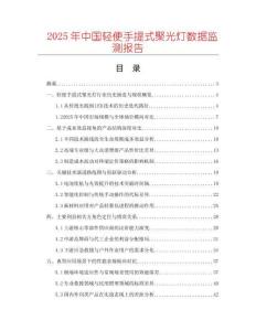 2025年中國輕便手提式聚光燈數(shù)據(jù)監(jiān)測報告