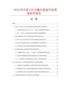 2026年中國USB外置光驅盒市場調查研究報告