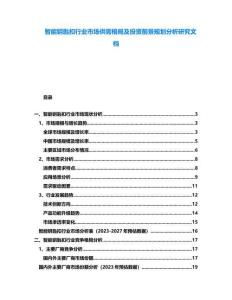 智能鑰匙扣行業(yè)市場(chǎng)供需格局及投資前景規(guī)劃分析研究文檔