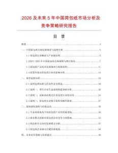 2026及未來5年中國荷包紙市場分析及競爭策略研究報告