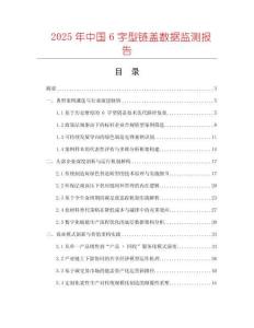 2025年中國6字型鏈蓋數(shù)據(jù)監(jiān)測報(bào)告