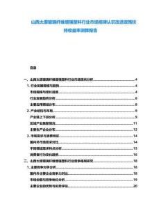 山西太原玻璃纖維增強塑料行業(yè)市場規(guī)律認(rèn)識改進政策扶持收益率測算報告
