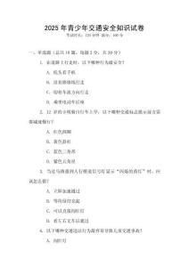 2025年青少年交通安全知識(shí)試卷
