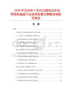 2026年及未來(lái)5年內(nèi)中國(guó)電動(dòng)手動(dòng)兩用轉(zhuǎn)盤(pán)座行業(yè)投資前景及策略咨詢研究報(bào)告