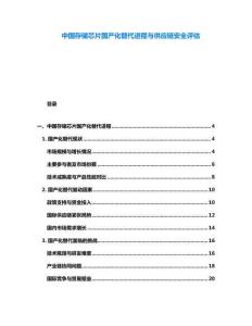 中國存儲芯片國產化替代進程與供應鏈安全評估