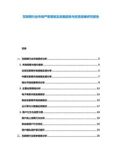互聯(lián)網(wǎng)行業(yè)市場嚴(yán)密調(diào)查及發(fā)展趨勢與投資戰(zhàn)略研究報(bào)告