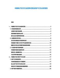中國電子支付行業競爭態勢及用戶行為分析報告
