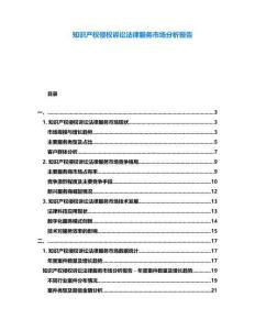 知識產(chǎn)權(quán)侵權(quán)訴訟法律服務(wù)市場分析報告
