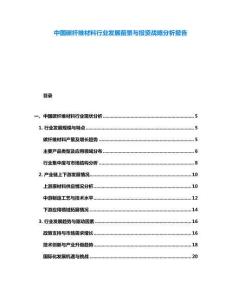 中國碳纖維材料行業發展前景與投資戰略分析報告