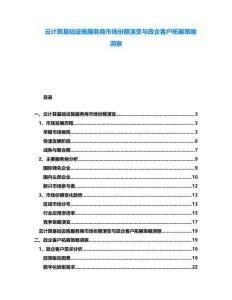 云計算基礎(chǔ)設(shè)施服務(wù)商市場份額演變與政企客戶拓展策略洞察