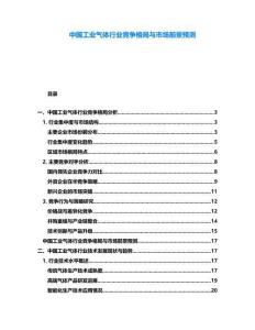 中國(guó)工業(yè)氣體行業(yè)競(jìng)爭(zhēng)格局與市場(chǎng)前景預(yù)測(cè)