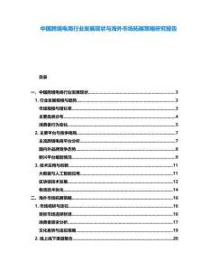 中國跨境電商行業(yè)發(fā)展現狀與海外市場拓展策略研究報告