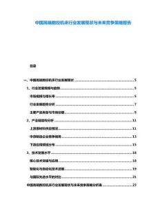 中國(guó)高端數(shù)控機(jī)床行業(yè)發(fā)展現(xiàn)狀與未來(lái)競(jìng)爭(zhēng)策略報(bào)告