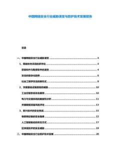 中國網絡安全行業威脅演變與防護技術發展報告