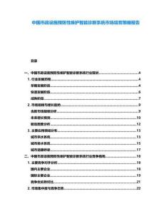 中國市政設施預防性維護智能診斷系統市場培育策略報告