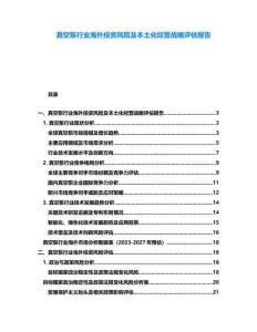 真空泵行業海外投資風險及本土化經營戰略評估報告