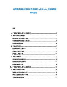 中國(guó)醫(yī)療廢物處理行業(yè)市場(chǎng)深度nghiênc?u并發(fā)展前景研究報(bào)告