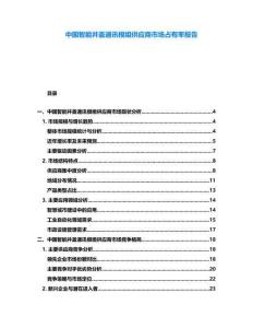 中國智能井蓋通訊模組供應(yīng)商市場占有率報(bào)告